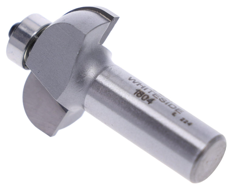 Whiteside 1804 Cove Router Bit: 3/8 Inch Radius, 1-1/4 Inch Large Diameter, 1/2 Inch Shank, 1/2 Inch Cutting Length, B3 Bearing