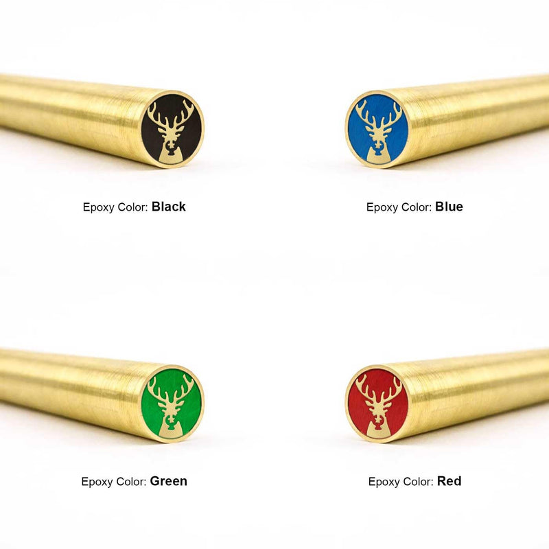 Mosaic Pin for Knife | Decorative Brass Heavy Duty Knife Handle Pins for Fixed Blade Knives | Handmade Pocket Knife Pins Tools (White Tailed Deer, 5/16" (8mm)) White Tailed Deer 5/16" (8mm)