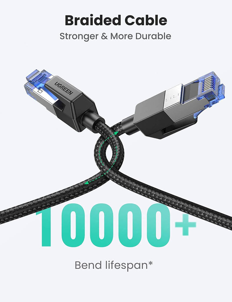 UGREEN Cat 8 Ethernet Cable 40Gbps Bundle with UGREEN USB 3.0 Ethernet Adapter
