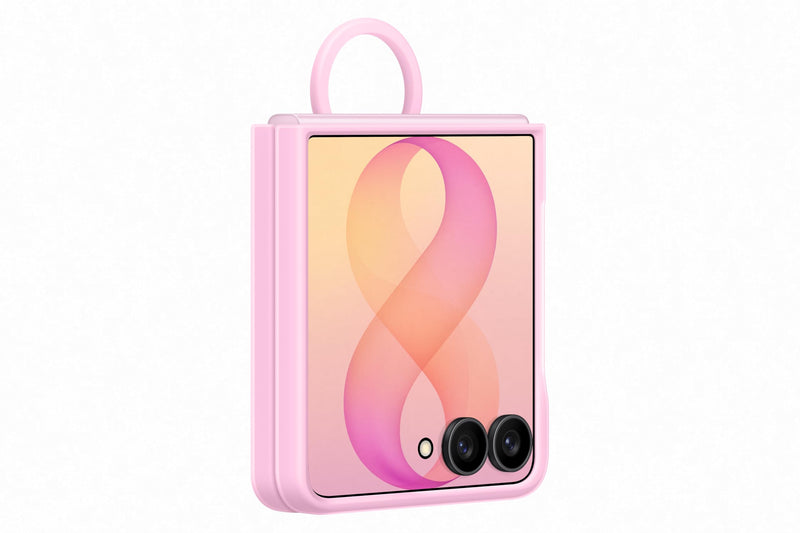Samsung Galaxy Z Flip8 Silicone Ring Magnet Phone Case, Pink | Protective Smartphone Case, Easy to Carry, Soft, Comfortable Grip with Built-in Magnets, US Version Silicone Ring Magnet Case