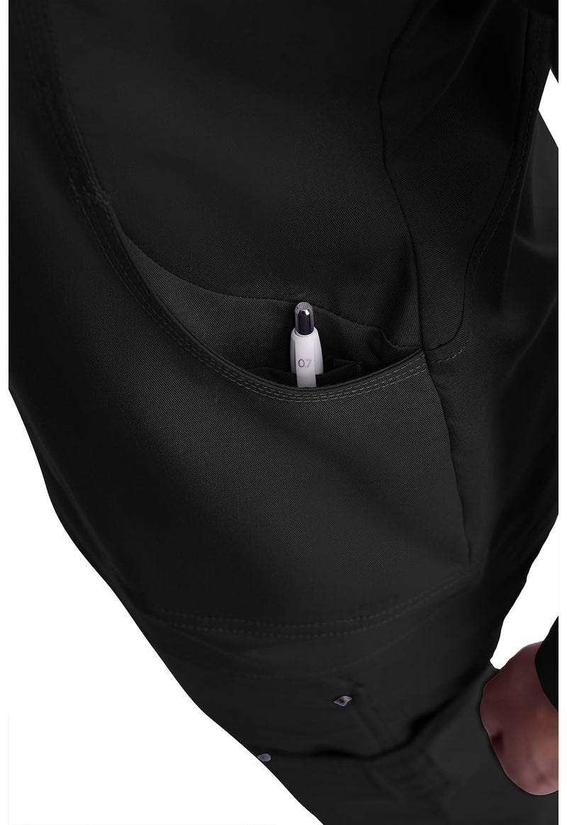 Healing Hands Women's Scrub Jacket, Zip-Up Front with 2-Way Stretch Comfort & Big Kangaroo Pockets 5038 Black X-Large