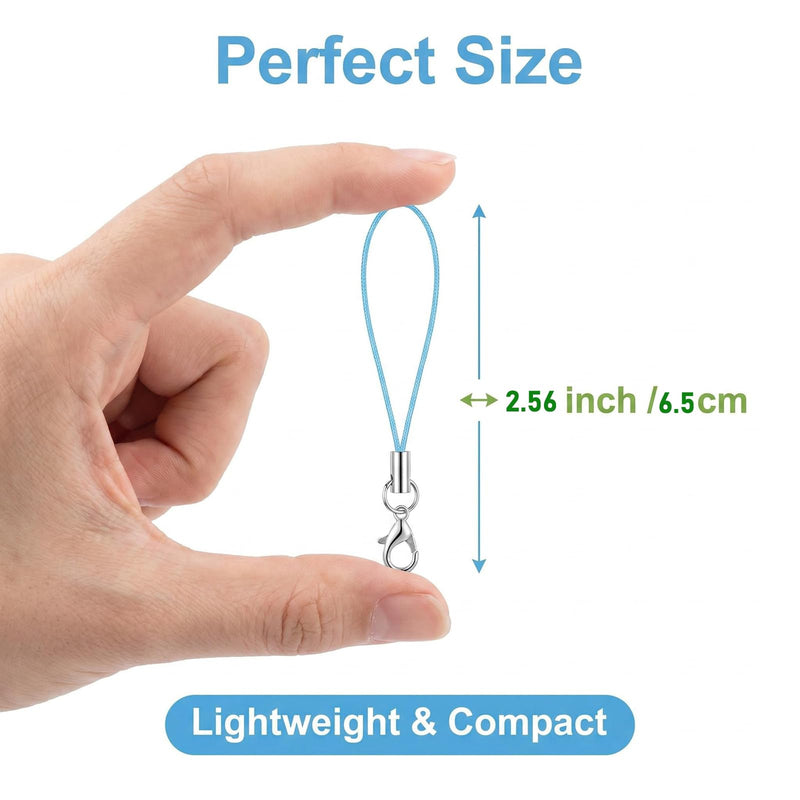Phone Charm Strap String 100pcs Keychain Strings Cell Phone Charms Strap Kit Mini Lanyard Key Chain String for Keychain Cellphone Charms Jewelry Making (Multicolor) Multicolor