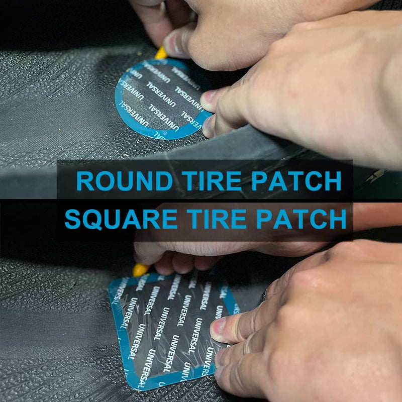 PAX 10 Pcs 60 x 110mm Rectangle Universal Tube and Tire Patches, Radial and Bias Flat Tires Punctures Repair, for Car, Truck, Tractor, Agricultural Vehicles, BMX, ATVs, Any Inflatable Rubber