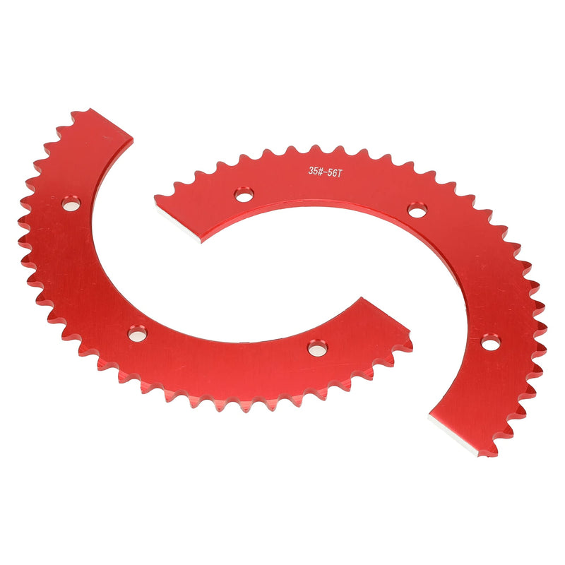 GREHUA #35 Chain 56 Tooth Split Sprocket for Predator 212cc 196cc 6.5hp 7.0hp Coleman CT200U BT200X CT100U TrailMaster MB200 MegaMoto B212 Motovox Doodlebug Baja Mini Bike Go Kart Cart Parts Aluminum #35 56T 1