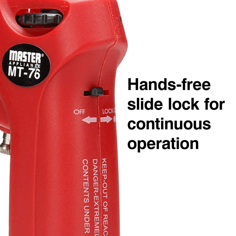 Master Appliance MT-76 Triggertorch 3-in-1 Heat Tool with Soldering and Hot Air Tips, Self-Igniting Multi-Function Butane Torch Lighter, Flame Temp up to 2500F Triggertorch with Soldering and Hot Air Tips