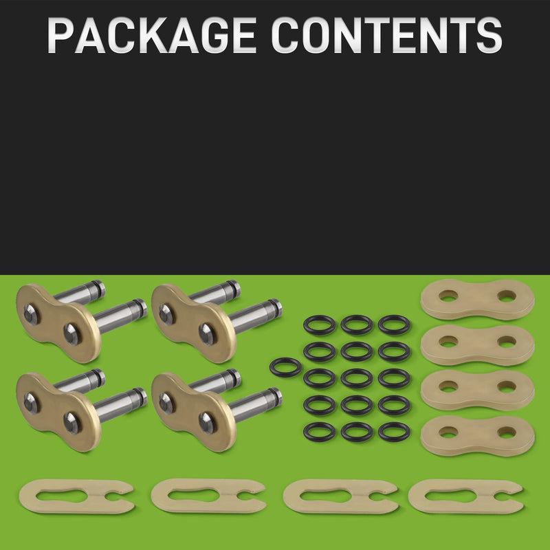 520HV 520 Chain Master Link Connecting Links with O-Ring for Motorcycle Dirt Bike Pack of 4 Masterlink