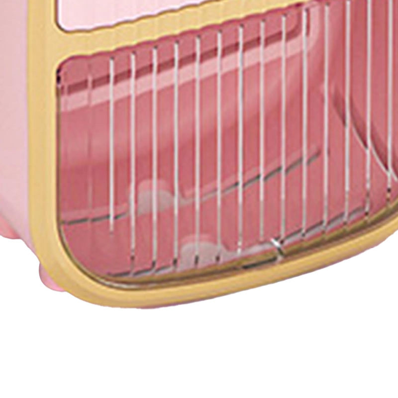 Toilet Paper Holder, Waterproof Wall Mounted Bathroom Tissue Holder Dispenser Roll Paper Towel Holder with Storage Space Shelves and Storage Boxes (Pink) Pink