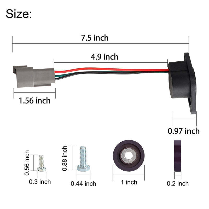 10L0L Golf Cart Club Car Speed Sensor With High Speed Magnet - Fit 48V Club Car DS and Precedent 2004 Up Electric Models, OEM# 102704901, 102265601 (4-6 Mph Increase)