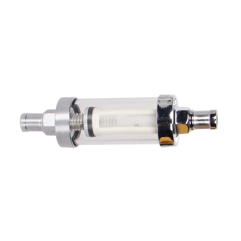 Universal Fuel Pump Filter, CarBole 9748 Universal 3/8" Inlet/Outlet Fuel Filter Clear View - Glass 1PC Of 3/8" Inlet/Outlet