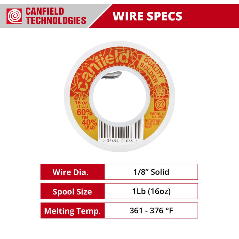 Canfield 60/40 solder for stained glass One Pack