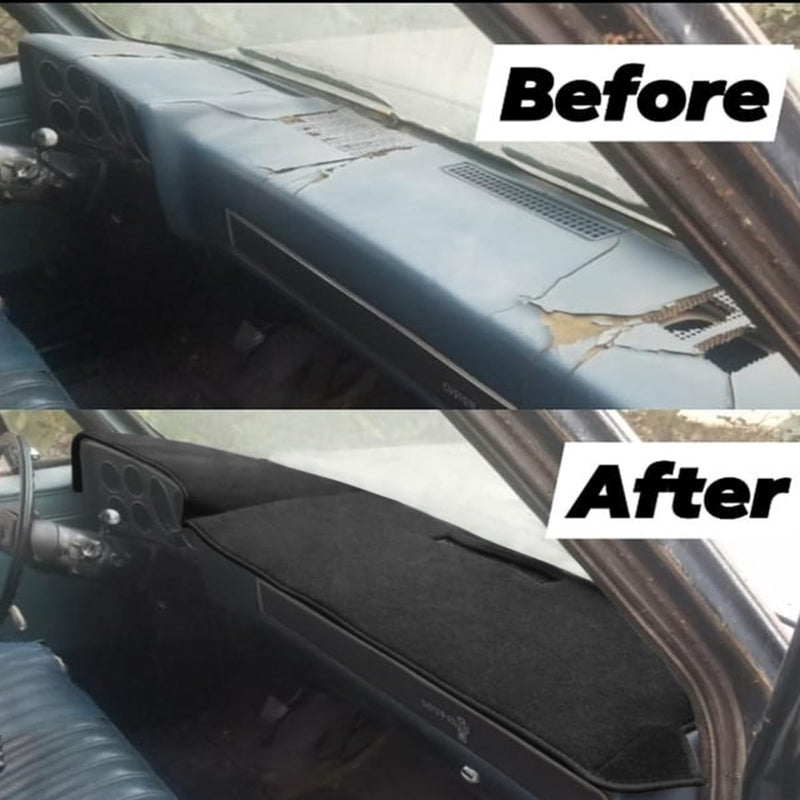 Yiz Dash Cover Mat Custom Fit for 1981-1991 Chevrolet Chevy C/K/R/V Series Suburban Blazer,GMC C/K/R/V Series Jimmy,Dashboard Cover Pad Cap Carpet Protector (Black) J22 black