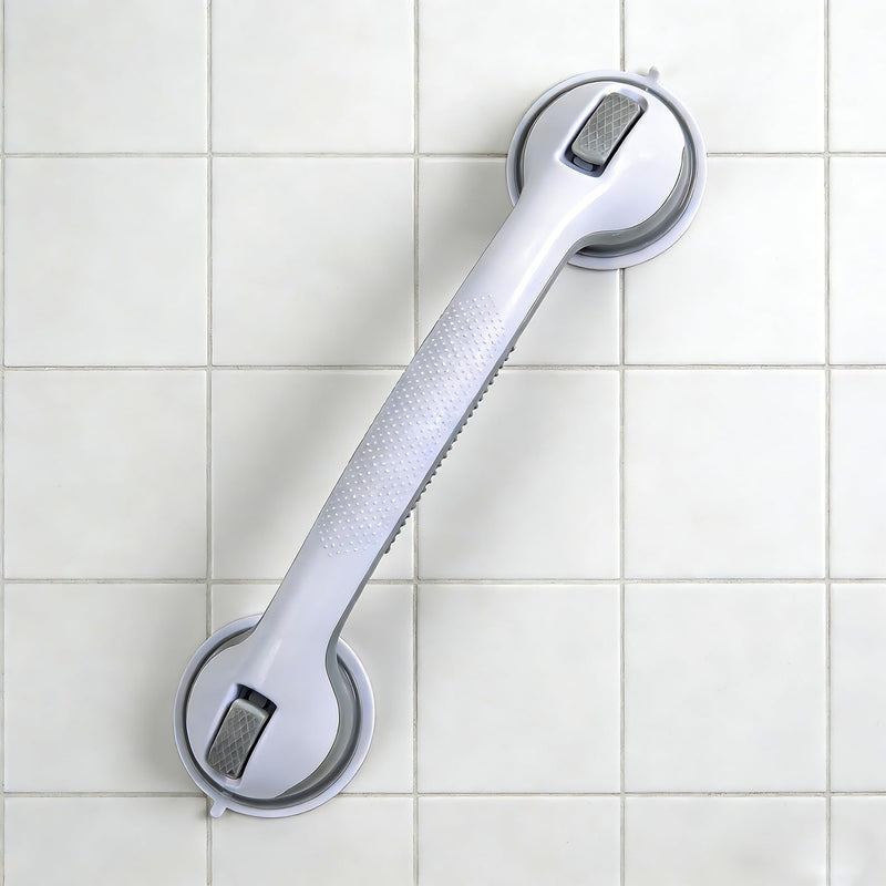 Shower Grab Bars for Seniors, Shower Handles for Elderly Suction Cup,2 Pack 16.12 Inch,Handicap Grab Bars for Bathtubs and Showers Wall, Bathroom Safety for Showers Walls Heavy Duty, No Drilling 2 Pack 16.12 Inch Gray