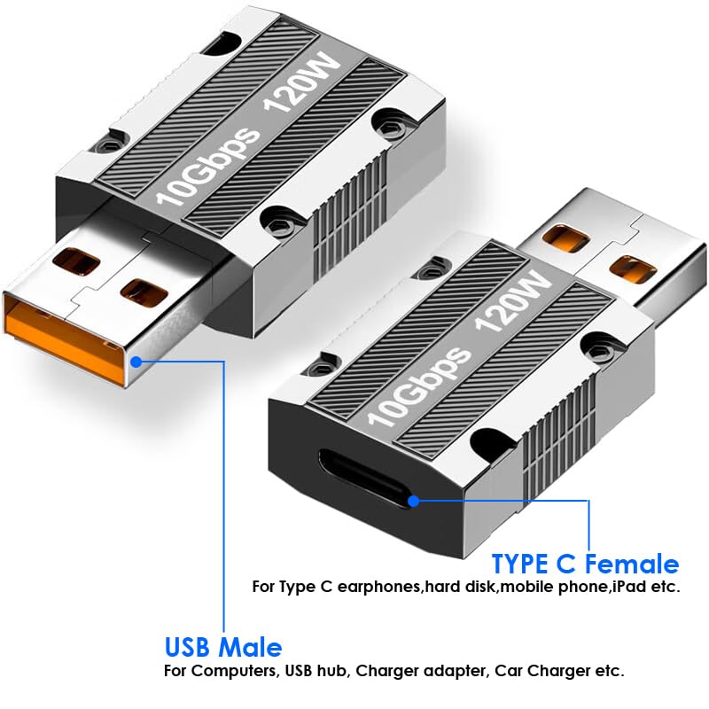 USB to USB C Adapter,Type C Female to A Male Charger Converter Compatible for Apple Watch Ultra for all iPhone CarPlay,Samsung Galaxy