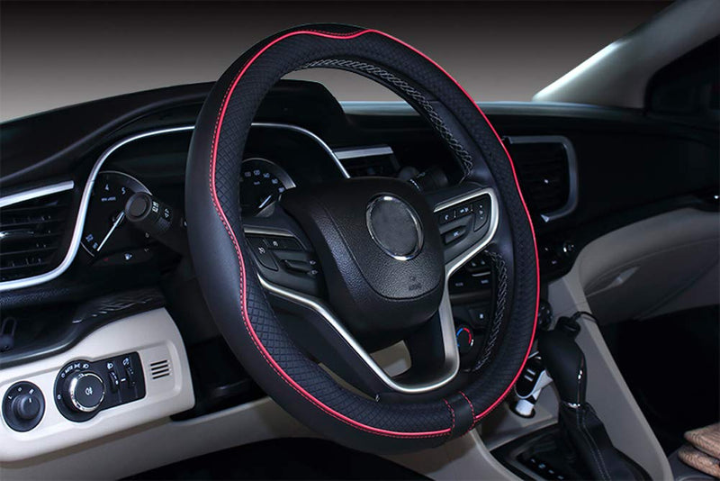 Mayco Bell 2019 New Microfiber Leather Car Extra Large Steering Wheel Cover for Big Trucks (20'',Red) Red 20''