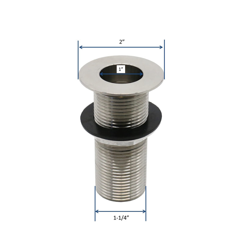 Leyso Stainless Steel Bar Sink Drain 1” Nominal Pipe Size 1" NPS Thread for 1-3/8" Sink Opening (3-1/4" Length Stainless Steel) 3-1/4" Stainless Steel