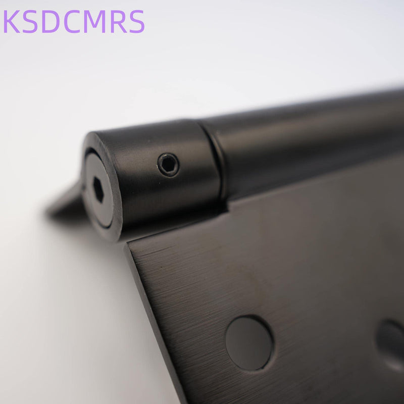 3.5" Self-Closing Stainless Steel Hinges,3-1/2 inch x 3 1/2 Inch Heavy Duty Spring Loaded Automatic Adjustable to Close Door Hinge with Square Corner (Matte Black-2PACK) Matte Black-2PACK