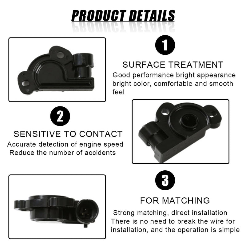 Car TPS Throttle Position Sensor, Accelerator Pedal Position Sensors, Automotive Replace Accessories OEM 17087400 17088026 17111815, Vehicle Gas Engine Kit for Most Models (2PCS) 2PCS