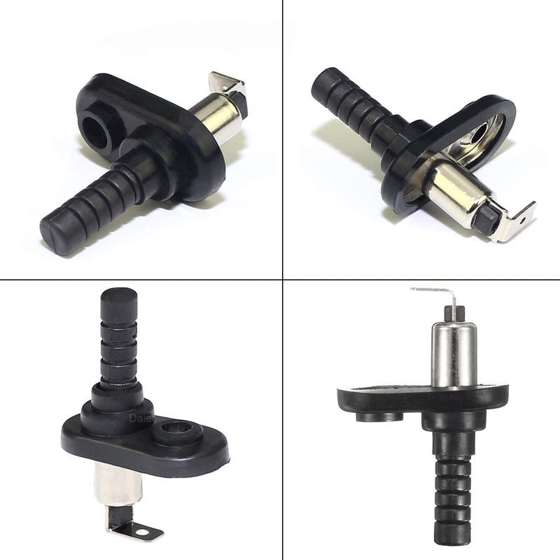 Door Pin Switch 12V Alarm Hood Pin Switch Momentary Universal Door Jamb Flange Light Hood Switch 20A 12 12VDC Nickel Plated with Rubber Boot for Car Truck Boat,Waterproof Dustproof,2pcs