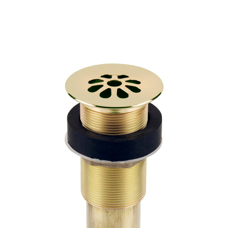 SinkSense 1.5" Grid Sink Drain in Satin Gold – No Overflow