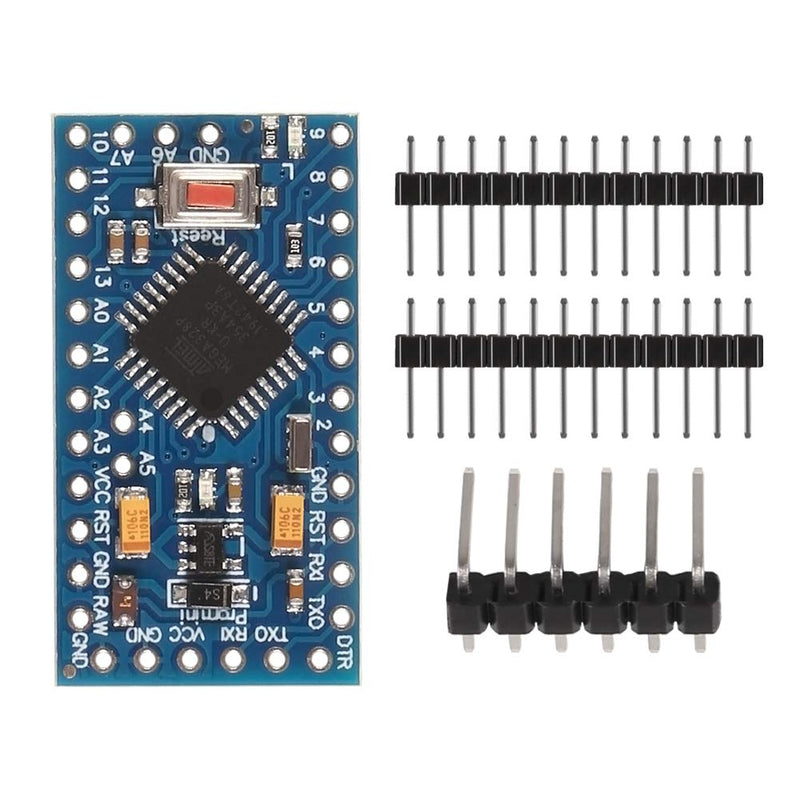AITRIP 5 Pack PRO Mini Atmega328P-AU 5V/16MHz Development Board Microcontroller Bootloadered with Pin Headers for Arduino (5pcs) 5PCS 5V 16MHZ