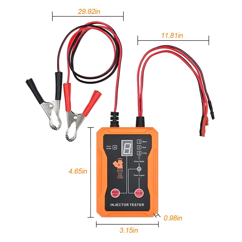 Car Fuel Injector Tester Cleaner Tool Kit, 12V Vehicle DIY Cleaning Testing Tool with 6 Cleaning Adapters & 8 Pulse Modes, Automotive Accessories, Universal for SUV Sedan Truck
