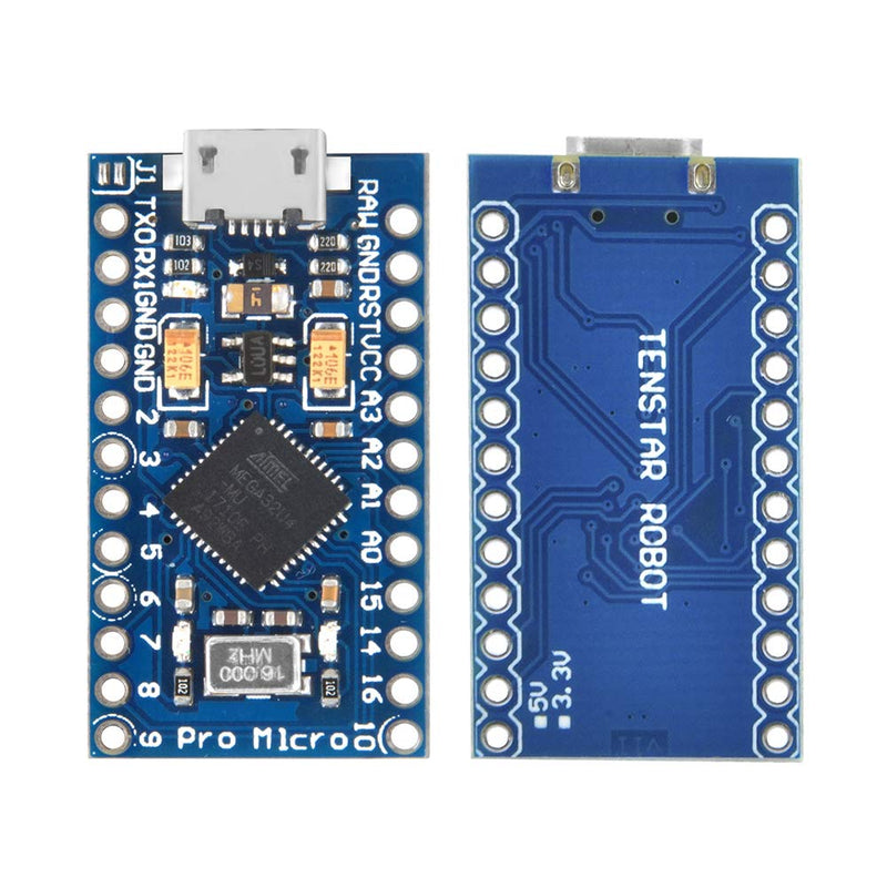 3PCS Pro Micro 5V 16MHz Module Board 2 Row Pin Header for Arduino Mini Leonardo Pro Micro *3