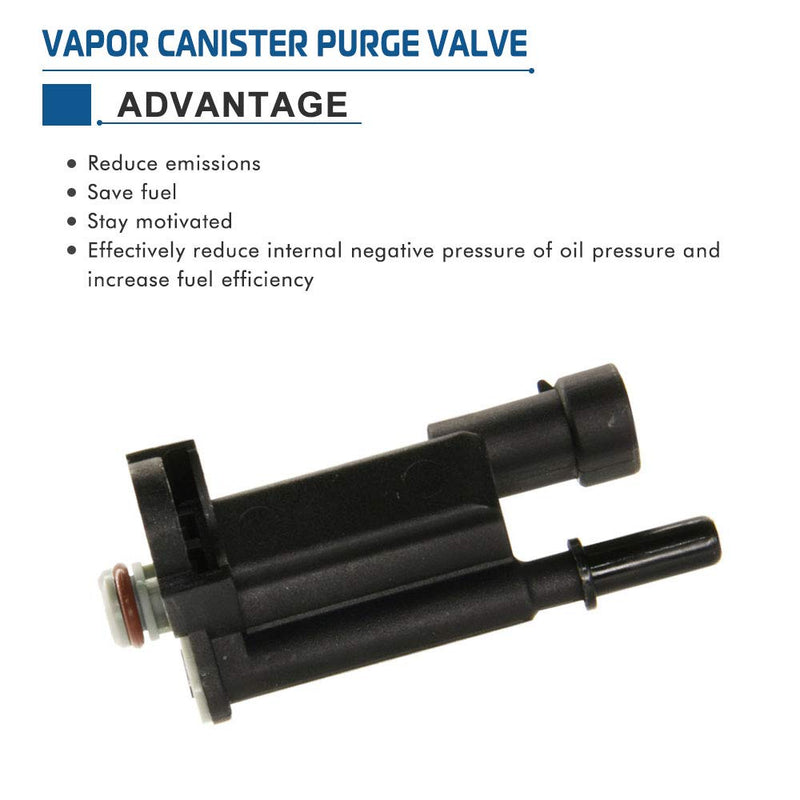 Emission Vapor Canister Purge Valve Solenoid Compatible with 2004-2009 Chevy Silverado 1500 2500 3500 Tahoe GMC Sierra Escalade Yukon Avalanche Vent Control Solenoid Replaces #B214-1105 12581282