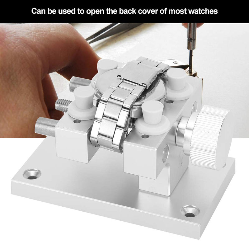 Joyzan Watch Case Holder, Metal Clamp Table Bench Vise Adjustable Opener Back Case Drill Press Closer Remover Strap Base Movement Repair Clip Watchmaker Wristwatch Tool Jewelry Parallel DIY Carving