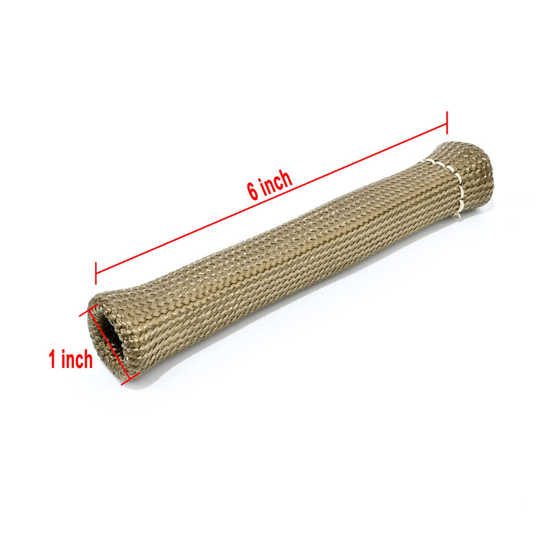 Spark Plug Protect Boot 1800 Degree Heat Shield Thermal Protection Insulator Sleeve Spark Plug Wire Boots 6 inch for Car Truck (Pack of 8)(Titanium)