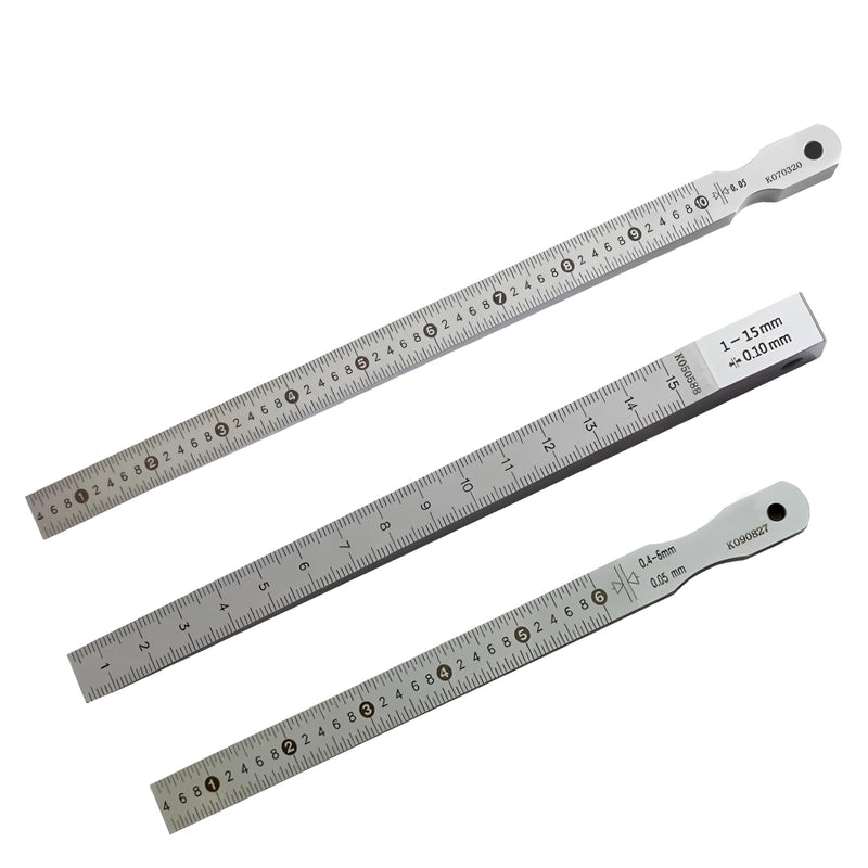 Precision Wedge Gap Feeler Gauge with High-Contrast Markings, Stainless Steel Taper Gauge for Automotive Repair & Metalworking - Easy-Read Scale Design, Clear Numerical Identification(0.4-6mm) 0.4-6mm