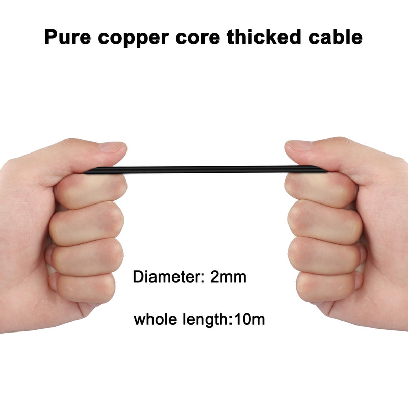 MEIRYFA 5 Pin Dash Cam Cable Rear View Camera Wire 5 Pin Male to 2.5mm Male Plug Car Backup Camera Reverse Mirror Extension Cord for Trucks,RV,Bus (32.8FT)