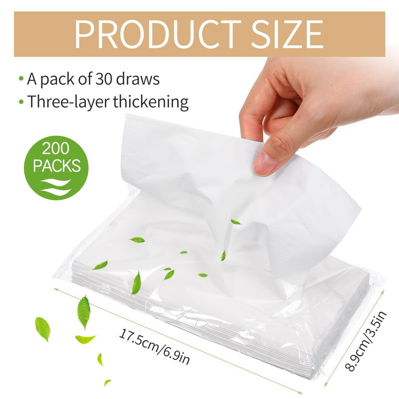 Mudder 8 Pieces Car Tissue Refills, Car Napkin Holder Refill Facial Auto Visor Travel Tissues, 3-ply 30 Sheets/pack, Soft and Smooth