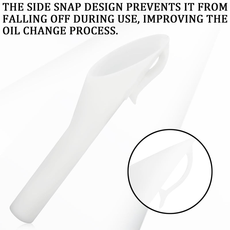 Msyuusr 2PCS Capless Gas Tank Funnel，Funnels for Automotive Use OEM#8U5A-17B068-EB 1782177 1833948 2050651, Fuel Tank Accessories Compatible with Ford (White)
