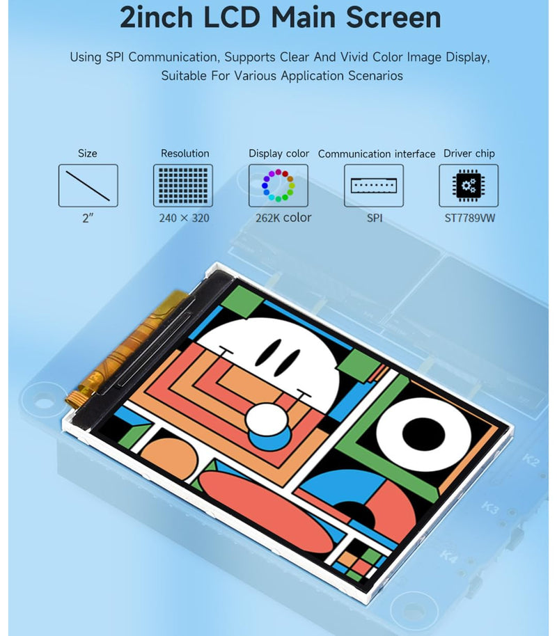 Triple OLED/LCD HAT for Raspberry Pi 5/4B/3B+/3B/Zero W/Zero 2W, Onboard 2inch IPS LCD Main Screen 240x320 SPI Interface and Dual 0.96inch OLED Secondary Screens 128x64 I2C Interface