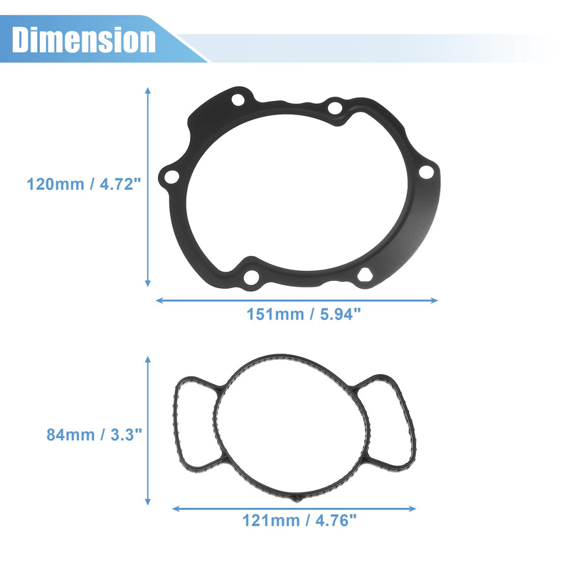 X AUTOHAUX Timing Cover Gasket and Seal Set 67828 448924 for Chevy Equinox 3.0L 2010-2012 for GMC Acadia 3.6L 2007-2016 Rubber Stainless Steel