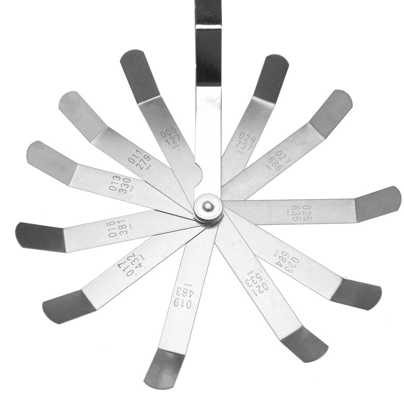 Create idea Stainless Steel Feeler with 26 Blades Laser Reading Combination Feeler Offset Gauge Dual Sided Gage Metric