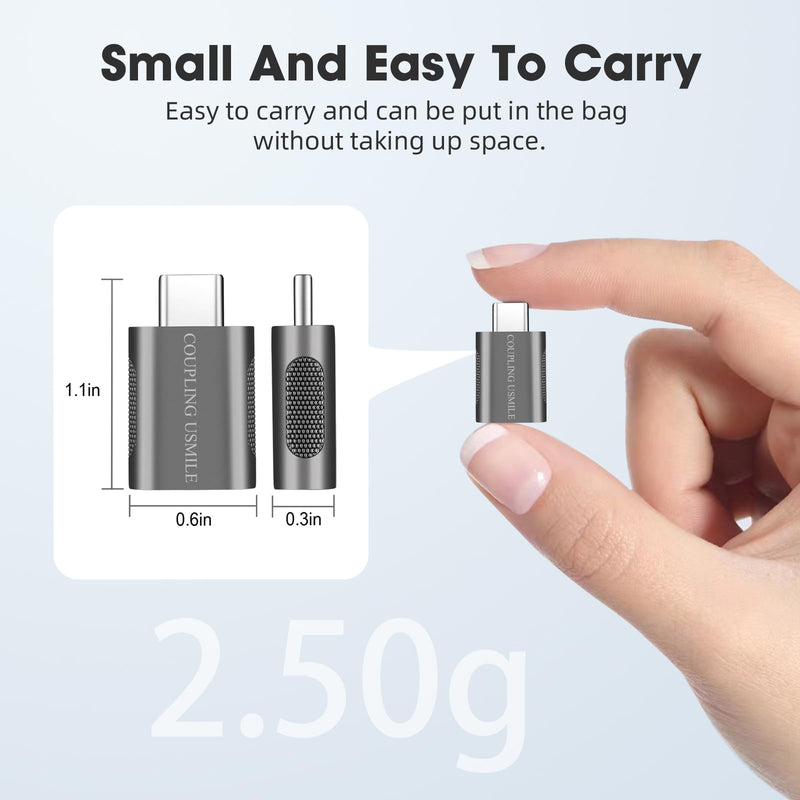 USB C to USB Adapter [4 Pack],OTG Cable | Thunderbolt3 to USB|10Gbps High-Speed | USB-IF Certified | Compatible with MacBook Pro/Air, iPhone 15, Laptops, Tablets USB C to USB 4pack-Silver