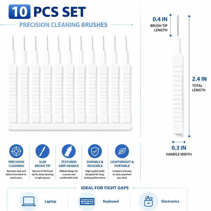 10pcs Dust Plug Kit with Cleaning Brush for Computers, Laptops, Keyboards & Electronics - Prevents Dust and Debris