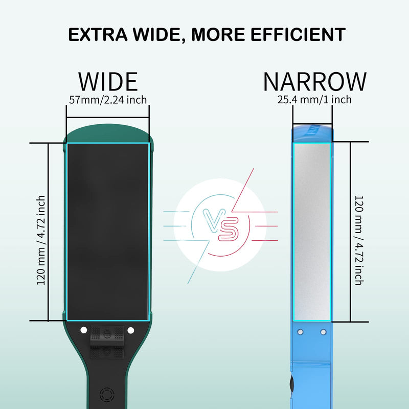 K&K 2.24" Wide Flat Iron Hair Straightener, Titanium Styler for Thick Hair | 2.24" EXTRA-WIDE PLATES: Wide ceramic-titanium floating plates tame long, thick, or coarse hair quickly in fewer passes. Green 2.24 Inches
