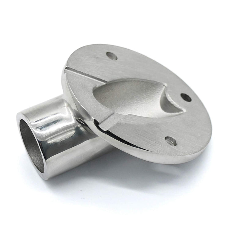 NRC&XRC Heavy Dudy 316SS Marine Boat Hand Rail Fittings 30 Degree Round Base for 1'' OD Tube 30° FOR 1" ODTube