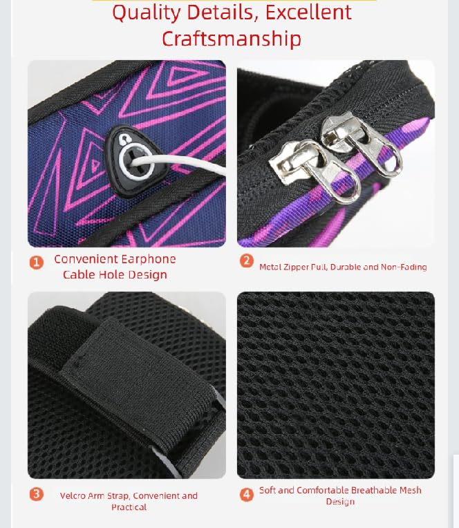 1 piece Mobile Phone Armband Fashion Sports Running Design Practical Universal Fit For Gym Cycling Outdoor Fitness, Rose pink