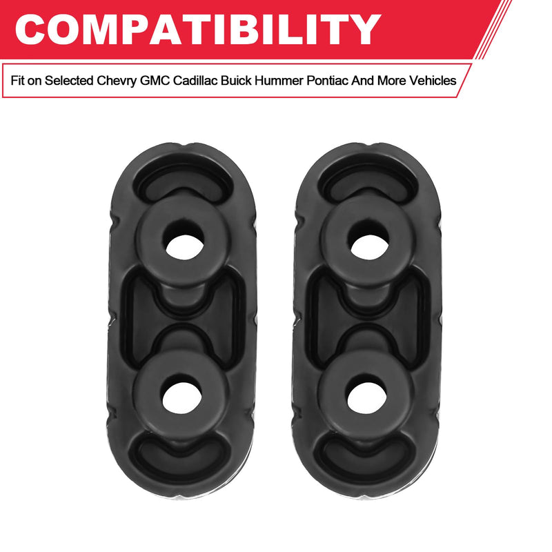 Exhaust Muffler Hanger Insulator (2pcs) 15092802 Fits for Chevy Express Suburban Silverado 1500 2500 3500 HD,for Yukon Savana Sierra 1500 2500 3500 HD,Muffler Tailpipe Hanger with Built-in Iron Frame