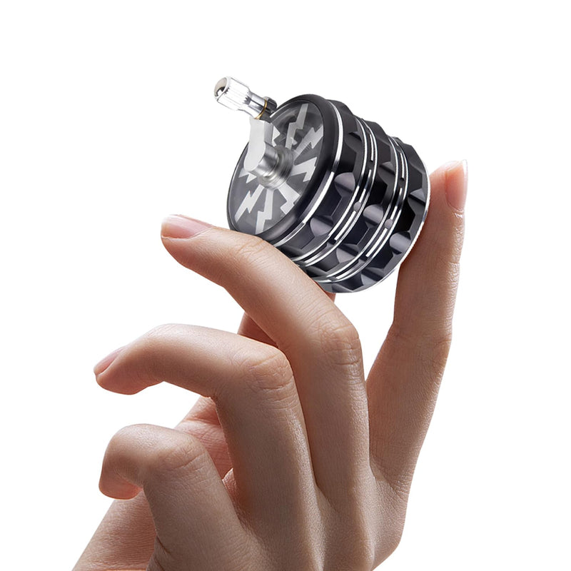 Hand Crank Grinder, 2.5 Inch Potable Large Grinder With Clear Top Cover Best Gift-Black Black