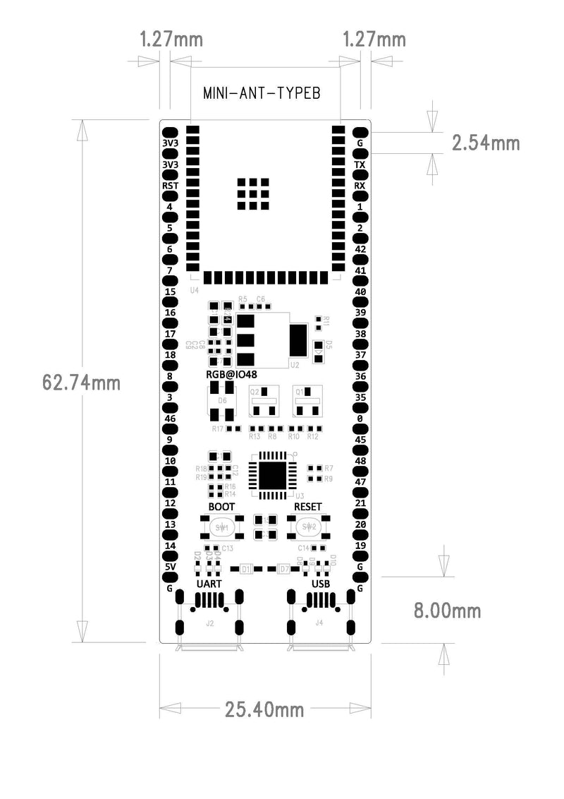 2PCS ESP32-S3-DevKitC-1-N16R8 ESP32 S3 Development Board ESP32-S3-WROOM-1 Module Wi-Fi+BT 16MB Flash 8MB PSRAM Type C Connector for Arduino ESP