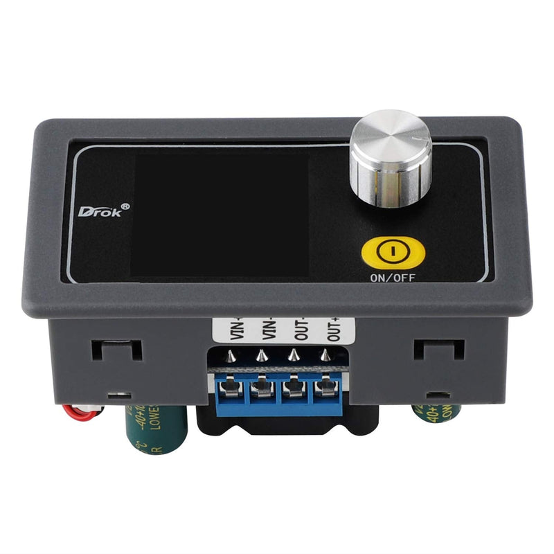 DROK Adjustable Voltage Regulator DC, Buck Boost Converter 6.0V-36V 9v 12v to DC 0.6-36V 24v 5A Power Supply Panel, Constant Current Volt Step Up Down Module Buck Boost 6-36V to 0-36V 80W