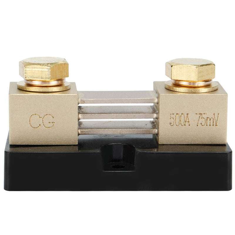 CG 500A 75mV Electrical Ammeter DC Current Shunt Resistor Kit,Metal Ampere Current Shunt,Copper DC Shunt Resistance Resistor Kit