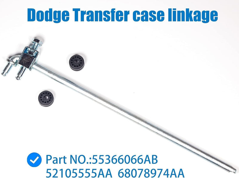 52105555AA for Dodge RAM Transfer Case Shifter Control Linkage with 2 Clip+ 68078974AA Grommet Bushing for 2002 2003 2004 2005 Dodge Ram 1500 2500 3500,4x4 4WD 02 03 04 05 Replace 926-884 926884 52105555AA +2 Clip