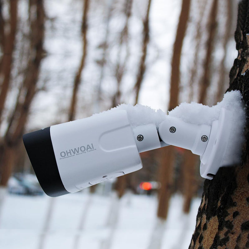 OHWOAI Extend Camera for Outdoor CCTV Security Camera System with 130°Wide Angle-Lens,8.0MP IP Wired Security Cameras,Home Surveillance Video Equipment
