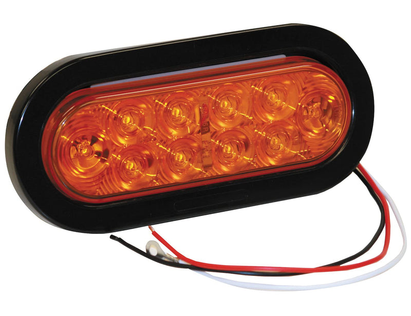 Buyers Products 5626510, 6 Inch Oval Stop/Turn/Tail Light Kit, 10 LEDs, for Trucks and Trailers, Signal/Warning Light, Red