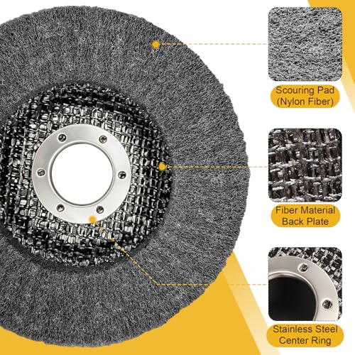 10Pcs 4.5'' Buffing Wheel & Compound Kit, Polishing Wheel for Angle Grinder 10